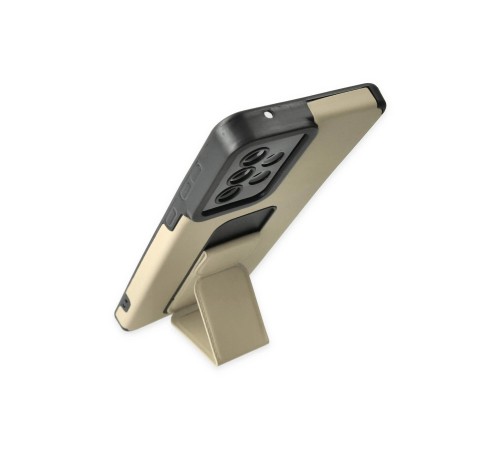 Samsung Galaxy A33 5G Kılıf Mega Standlı Silikon - Gold