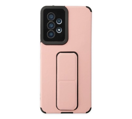 Samsung Galaxy A53 5G Kılıf Mega Standlı Silikon - Pudra