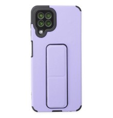 Samsung Galaxy A22 Kılıf Mega Standlı Silikon - Lila