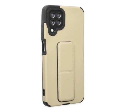 Samsung Galaxy A22 Kılıf Mega Standlı Silikon - Gold