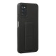 Samsung Galaxy A03S Kılıf Mega Standlı Silikon - Siyah