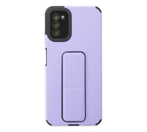 Samsung Galaxy A03S Kılıf Mega Standlı Silikon - Lila