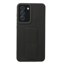 Samsung Galaxy S21 FE Kılıf Mega Standlı Silikon - Siyah