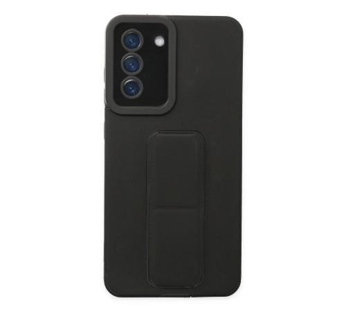 Samsung Galaxy S21 FE Kılıf Mega Standlı Silikon - Siyah