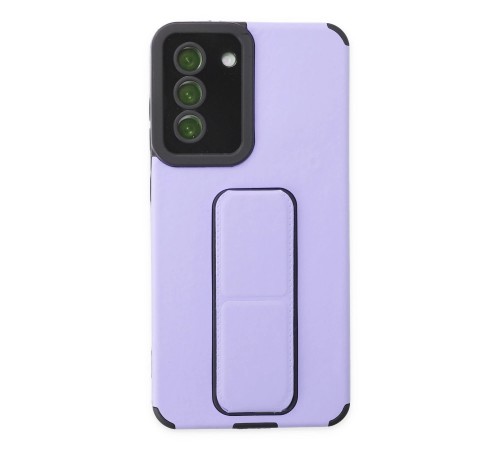 Samsung Galaxy S21 FE Kılıf Mega Standlı Silikon - Lila