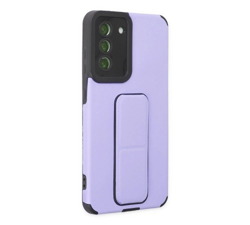 Samsung Galaxy S21 FE Kılıf Mega Standlı Silikon - Lila