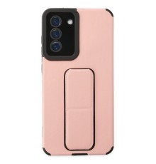 Samsung Galaxy S21 FE Kılıf Mega Standlı Silikon - Pudra
