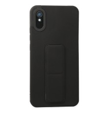 Xiaomi Redmi 9A Kılıf Mega Standlı Silikon - Siyah
