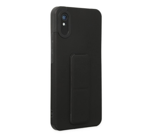 Xiaomi Redmi 9A Kılıf Mega Standlı Silikon - Siyah