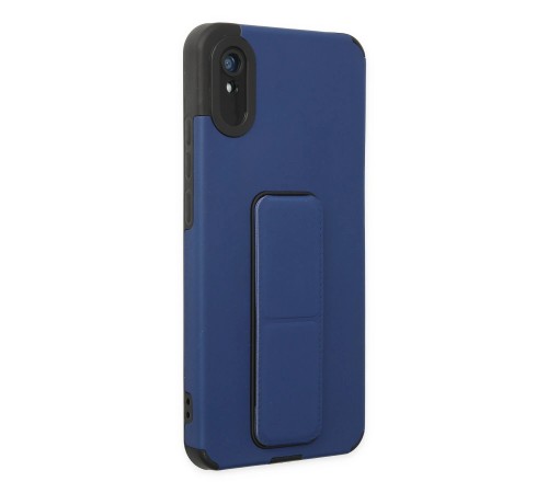 Xiaomi Redmi 9A Kılıf Mega Standlı Silikon - Mavi
