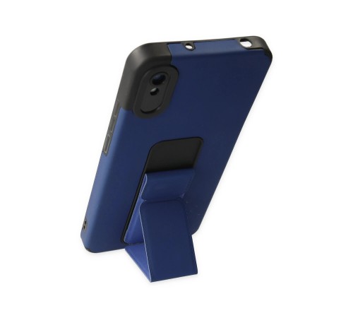 Xiaomi Redmi 9A Kılıf Mega Standlı Silikon - Mavi