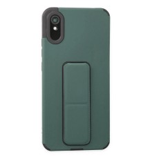 Xiaomi Redmi 9A Kılıf Mega Standlı Silikon - Yeşil