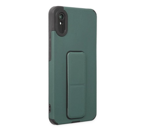 Xiaomi Redmi 9A Kılıf Mega Standlı Silikon - Yeşil
