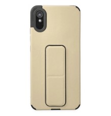 Xiaomi Redmi 9A Kılıf Mega Standlı Silikon - Gold