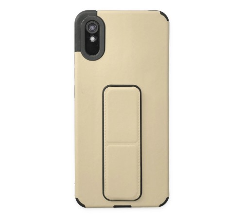 Xiaomi Redmi 9A Kılıf Mega Standlı Silikon - Gold