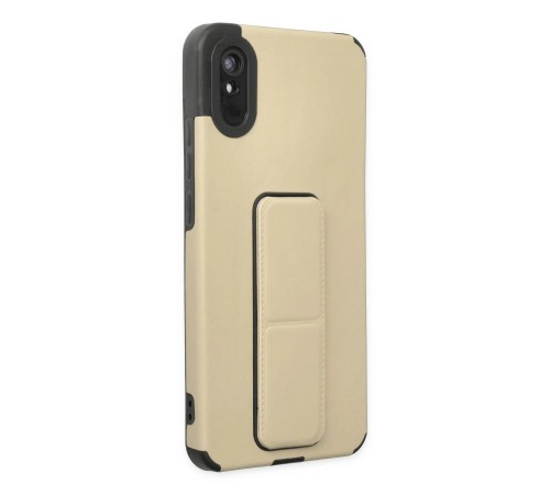 Xiaomi Redmi 9A Kılıf Mega Standlı Silikon - Gold