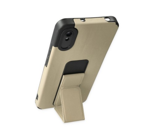 Xiaomi Redmi 9A Kılıf Mega Standlı Silikon - Gold