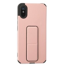 Xiaomi Redmi 9A Kılıf Mega Standlı Silikon - Pudra