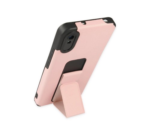 Xiaomi Redmi 9A Kılıf Mega Standlı Silikon - Pudra