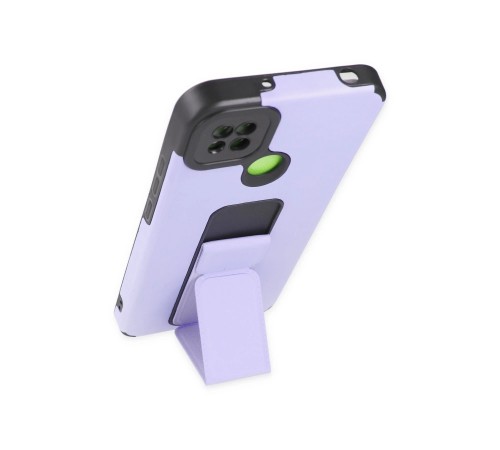 Xiaomi Redmi 9C Kılıf Mega Standlı Silikon - Lila