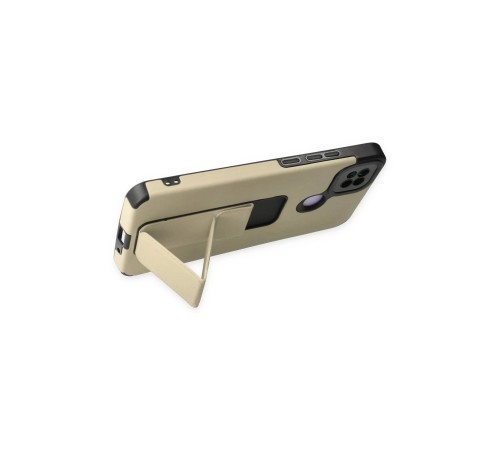 Xiaomi Redmi 9C Kılıf Mega Standlı Silikon - Gold