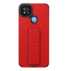 Xiaomi Redmi 9C Kılıf Mega Standlı Silikon - Kırmızı