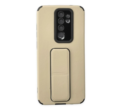 Xiaomi Redmi Note 8 Pro Kılıf Mega Standlı Silikon - Gold