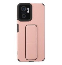 Xiaomi Redmi Note 10 Kılıf Mega Standlı Silikon - Pudra