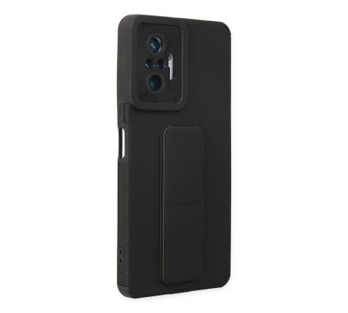 Xiaomi Redmi Note 10 Pro Kılıf Mega Standlı Silikon - Siyah