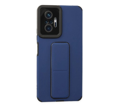 Xiaomi Redmi Note 10 Pro Kılıf Mega Standlı Silikon - Mavi