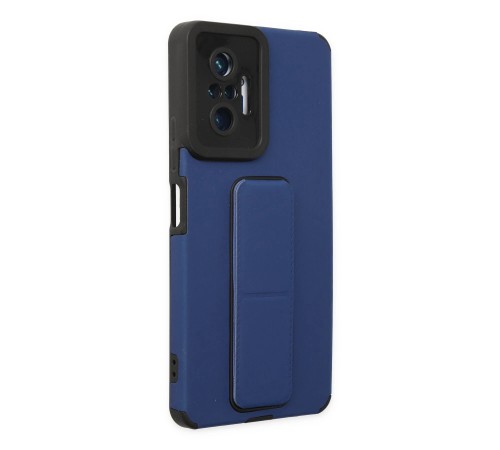 Xiaomi Redmi Note 10 Pro Kılıf Mega Standlı Silikon - Mavi
