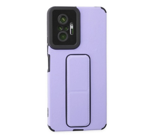 Xiaomi Redmi Note 10 Pro Kılıf Mega Standlı Silikon - Lila