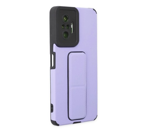 Xiaomi Redmi Note 10 Pro Kılıf Mega Standlı Silikon - Lila