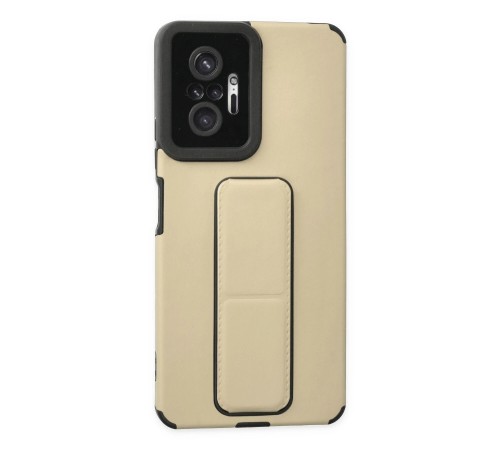 Xiaomi Redmi Note 10 Pro Kılıf Mega Standlı Silikon - Gold