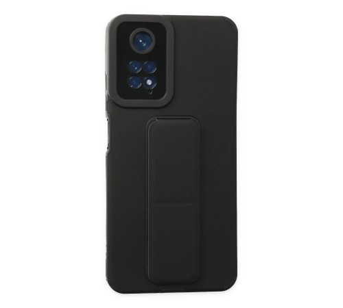 Xiaomi Redmi Note 11 Kılıf Mega Standlı Silikon - Siyah