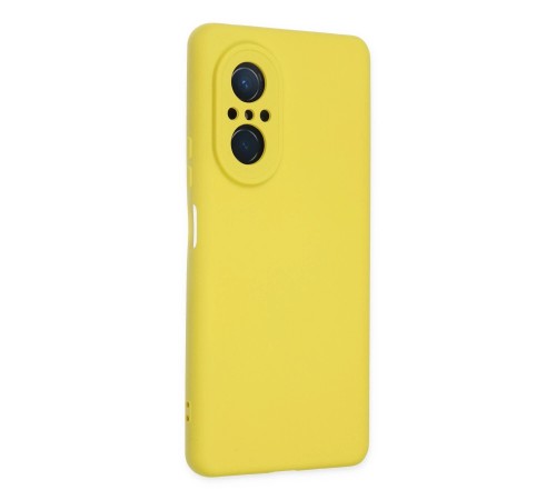 Huawei Nova 9 SE Kılıf Nano içi Kadife Silikon - Sarı Huawei Nova 9 SE Kılıf Nano içi Kadife Silikon - Sarı