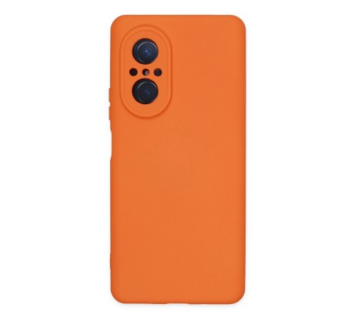 Huawei Nova 9 SE Kılıf Nano içi Kadife Silikon - Turuncu Huawei Nova 9 SE Kılıf Nano içi Kadife Silikon - Turuncu