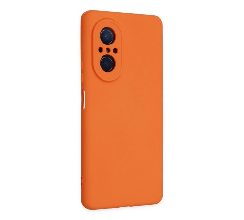 Huawei Nova 9 SE Kılıf Nano içi Kadife Silikon - Turuncu Huawei Nova 9 SE Kılıf Nano içi Kadife Silikon - Turuncu
