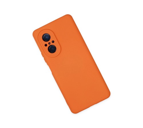 Huawei Nova 9 SE Kılıf Nano içi Kadife Silikon - Turuncu Huawei Nova 9 SE Kılıf Nano içi Kadife Silikon - Turuncu