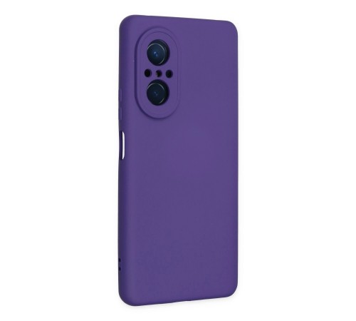 Huawei Nova 9 SE Kılıf Nano içi Kadife Silikon - Mor Huawei Nova 9 SE Kılıf Nano içi Kadife Silikon - Mor