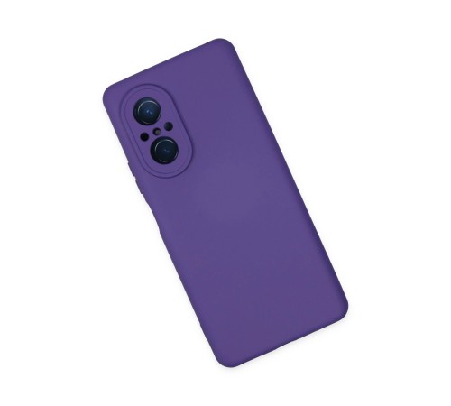 Huawei Nova 9 SE Kılıf Nano içi Kadife Silikon - Mor Huawei Nova 9 SE Kılıf Nano içi Kadife Silikon - Mor