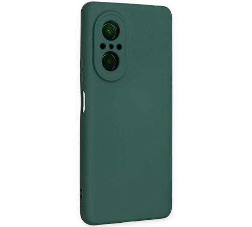 Huawei Nova 9 SE Kılıf Nano içi Kadife Silikon - Koyu Yeşil Huawei Nova 9 SE Kılıf Nano içi Kadife Silikon - Koyu Yeşil