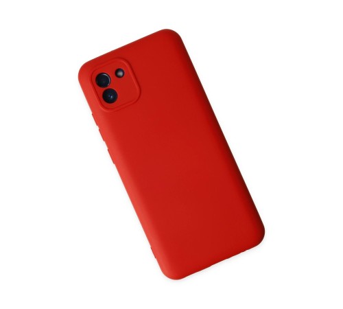 Samsung Galaxy A03 Kılıf Nano içi Kadife Silikon - Kırmızı Samsung Galaxy A03 Kılıf Nano içi Kadife Silikon - Kırmızı