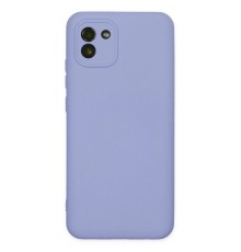 Samsung Galaxy A03 Kılıf Nano içi Kadife Silikon - Lila
