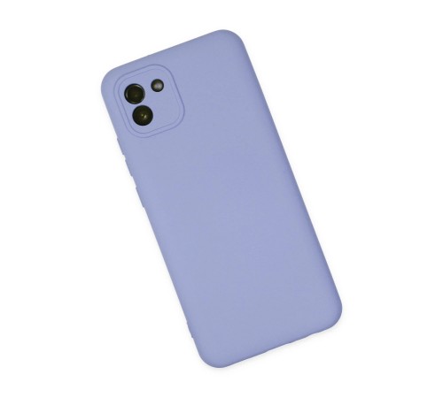 Samsung Galaxy A03 Kılıf Nano içi Kadife Silikon - Lila Samsung Galaxy A03 Kılıf Nano içi Kadife Silikon - Lila