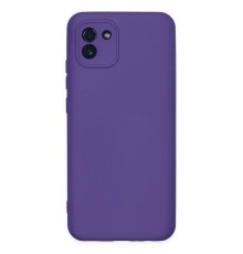 Samsung Galaxy A03 Kılıf Nano içi Kadife Silikon - Mor