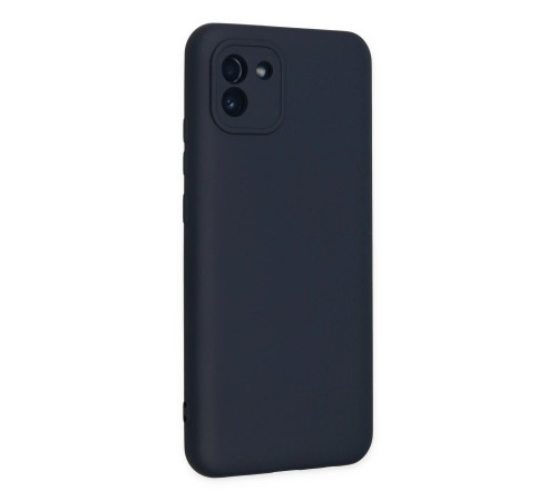 Samsung Galaxy A03 Kılıf Nano içi Kadife Silikon - Lacivert Samsung Galaxy A03 Kılıf Nano içi Kadife Silikon - Lacivert