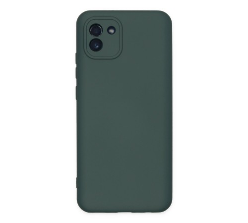 Samsung Galaxy A03 Kılıf Nano içi Kadife Silikon - Koyu Yeşil Samsung Galaxy A03 Kılıf Nano içi Kadife Silikon - Koyu Yeşil