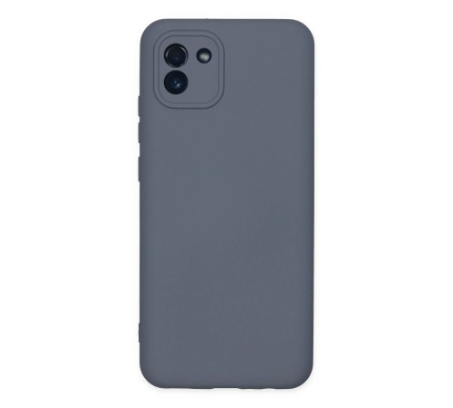 Samsung Galaxy A03 Kılıf Nano içi Kadife Silikon - Gri