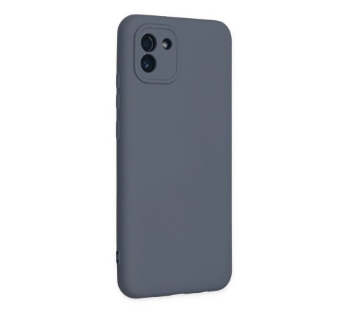 Samsung Galaxy A03 Kılıf Nano içi Kadife Silikon - Gri